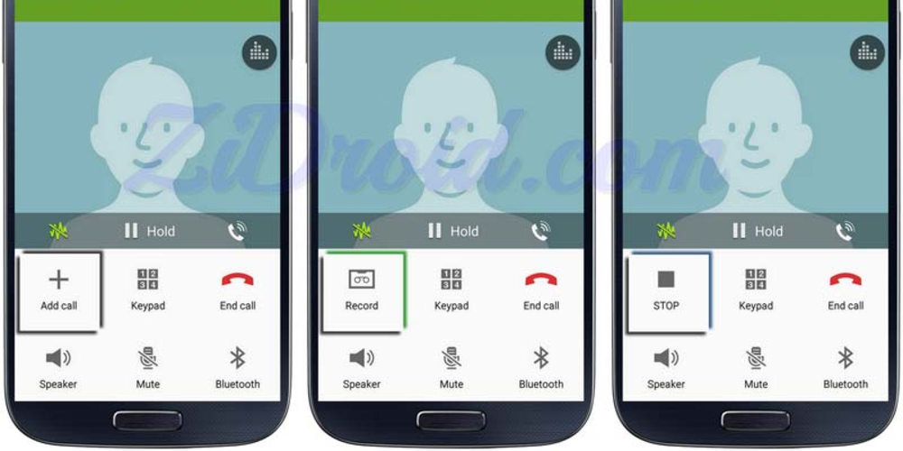 Call Recording on Android screen
