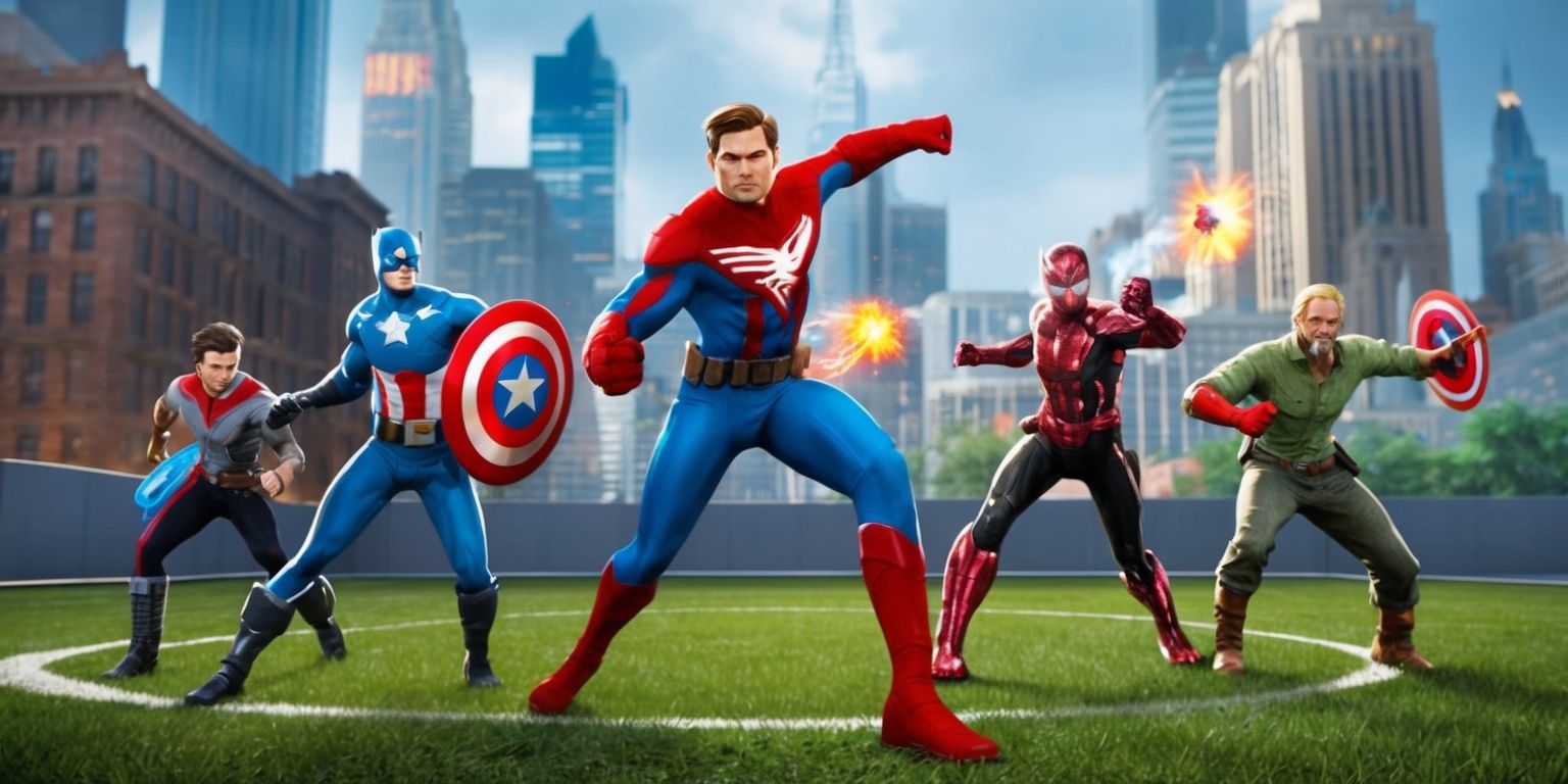 Superhero tag fighting game